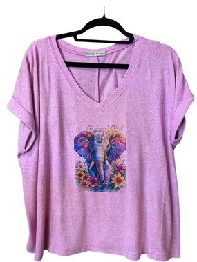 🆕 Zenana SOFT MELANGE HACCI V-NECK TEE